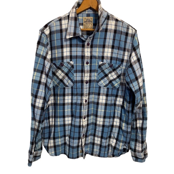 True Religion Other - True Religion Mens LS Button Up Flannel Blue Plaid Size XXXL *See Description *